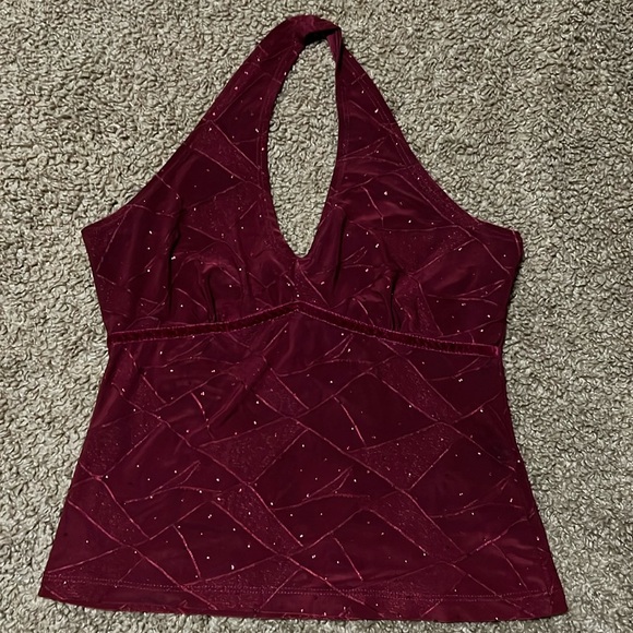 Chado Tops - Vintage Chado Sparkly Halter Top